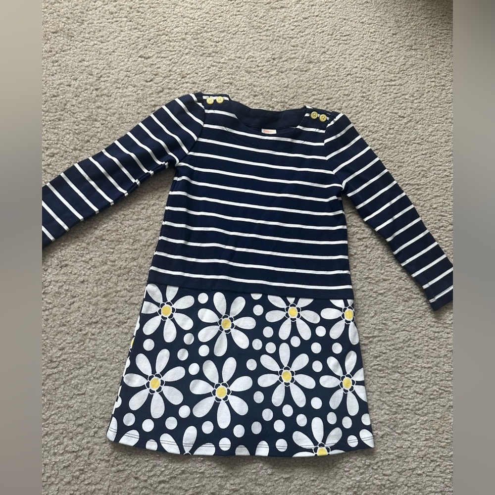 Navy and White Striped Girl Dress Size 5